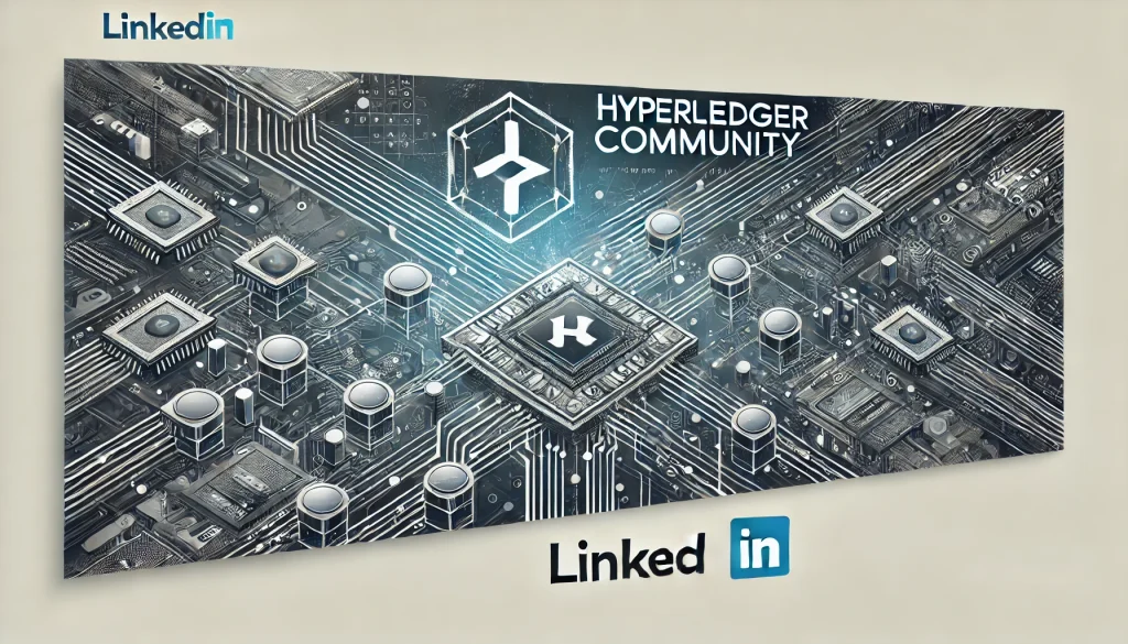 DALL·E 2024-11-24 13.19.11 - A professional LinkedIn banner for Hyperledger enthusiasts and professionals. The design should feature a sleek, modern look with blockchain-inspired